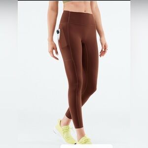 Fabletics Motion365 High-Waisted Leggings Brown | XS | No Size Tag